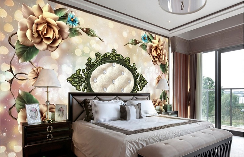 Chọn màu sắc cho tranh dán tường phòng ngủ