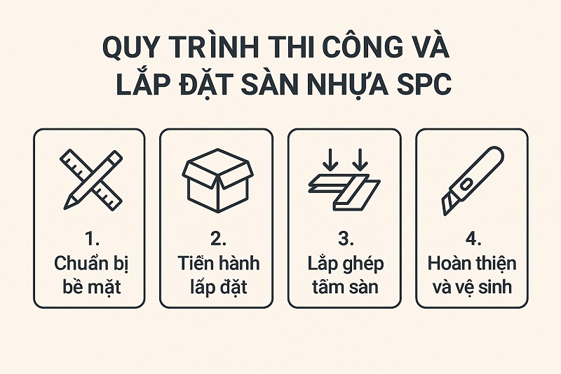 Quy trình thi công và lắp đặt sàn nhựa SPC