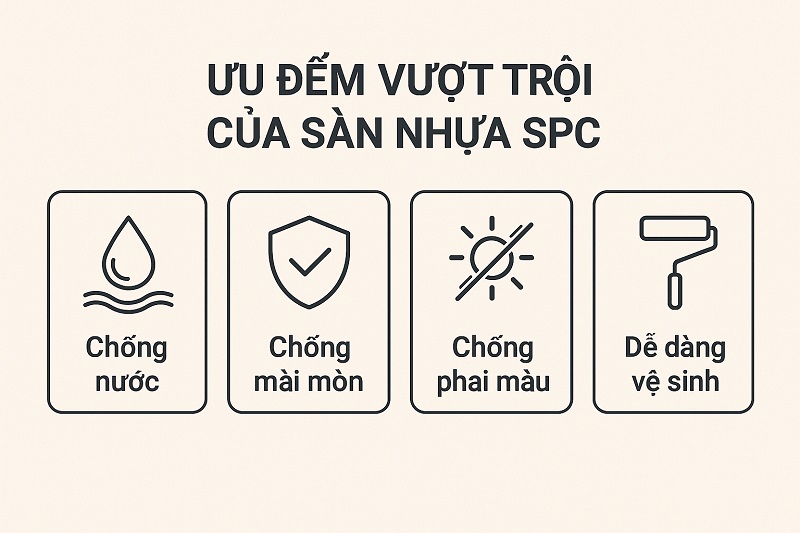 Ưu điểm vượt trội của sàn nhựa SPC