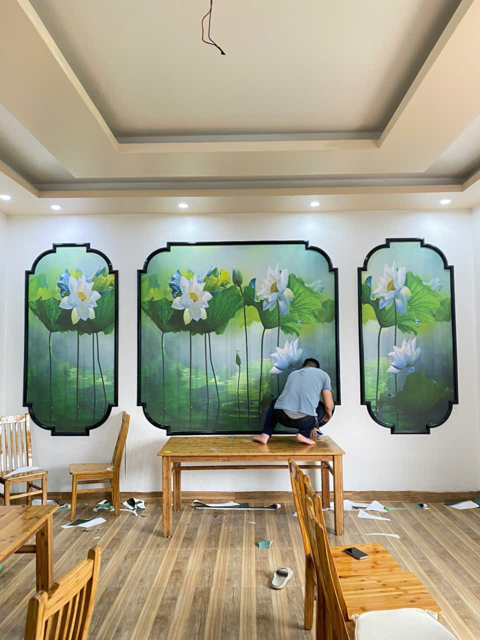 Tranh 3d – Hoa sen